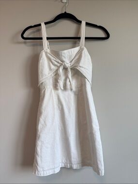 Abercrombie 100% cotton White Tie-Front Sundress XXSP